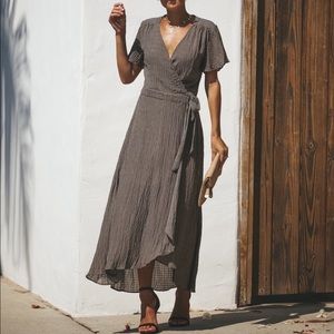 Chic micro plaid Maxi dress